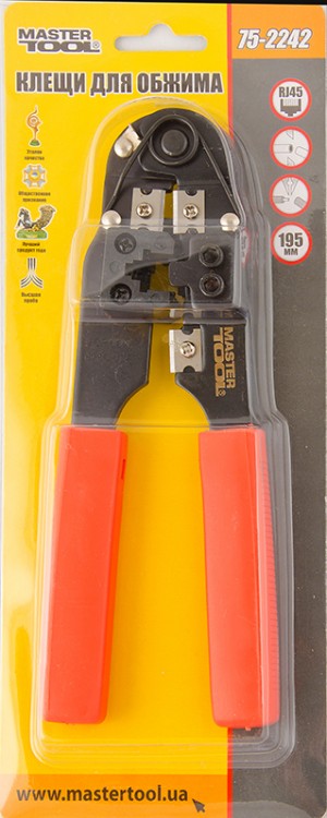 Клещи MASTERTOOL 75-2242 для обжима штекеров RJ45 (195 мм) - Фото №2