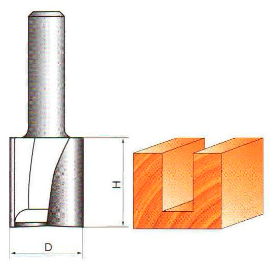 Фреза SEKIRA D40 h16 L56 d12 пазовая прямая (007-400-12)