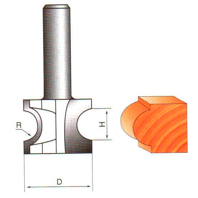 Фреза SEKIRA R10 D35 h20 d8 кромочная фигурная (036-100-08)