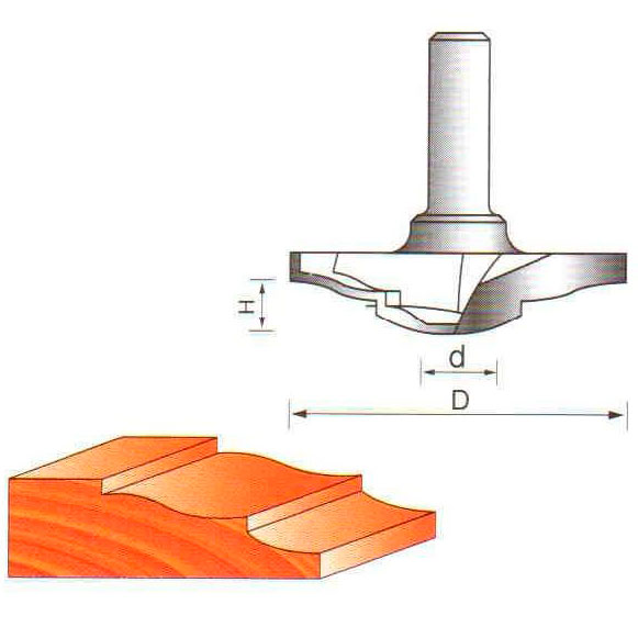 Фреза SEKIRA C22 D50 h9 d8 фигирейная горизонтальная (125-500-08)