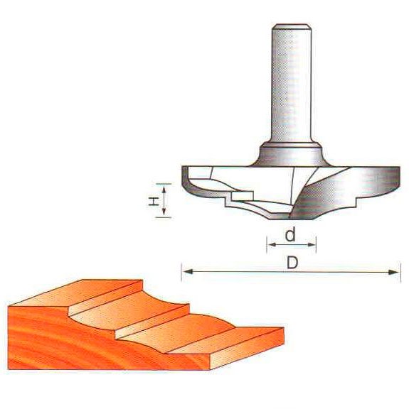 Оснастка Фреза SEKIRA C12 D60 h9 d12 фигирейная горизонтальная (126-600-12)