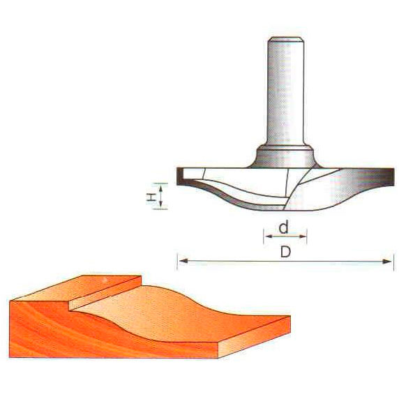 Оснастка Фреза SEKIRA D40 C10 h5 d8 фигирейная горизонтальная (129-400-08)