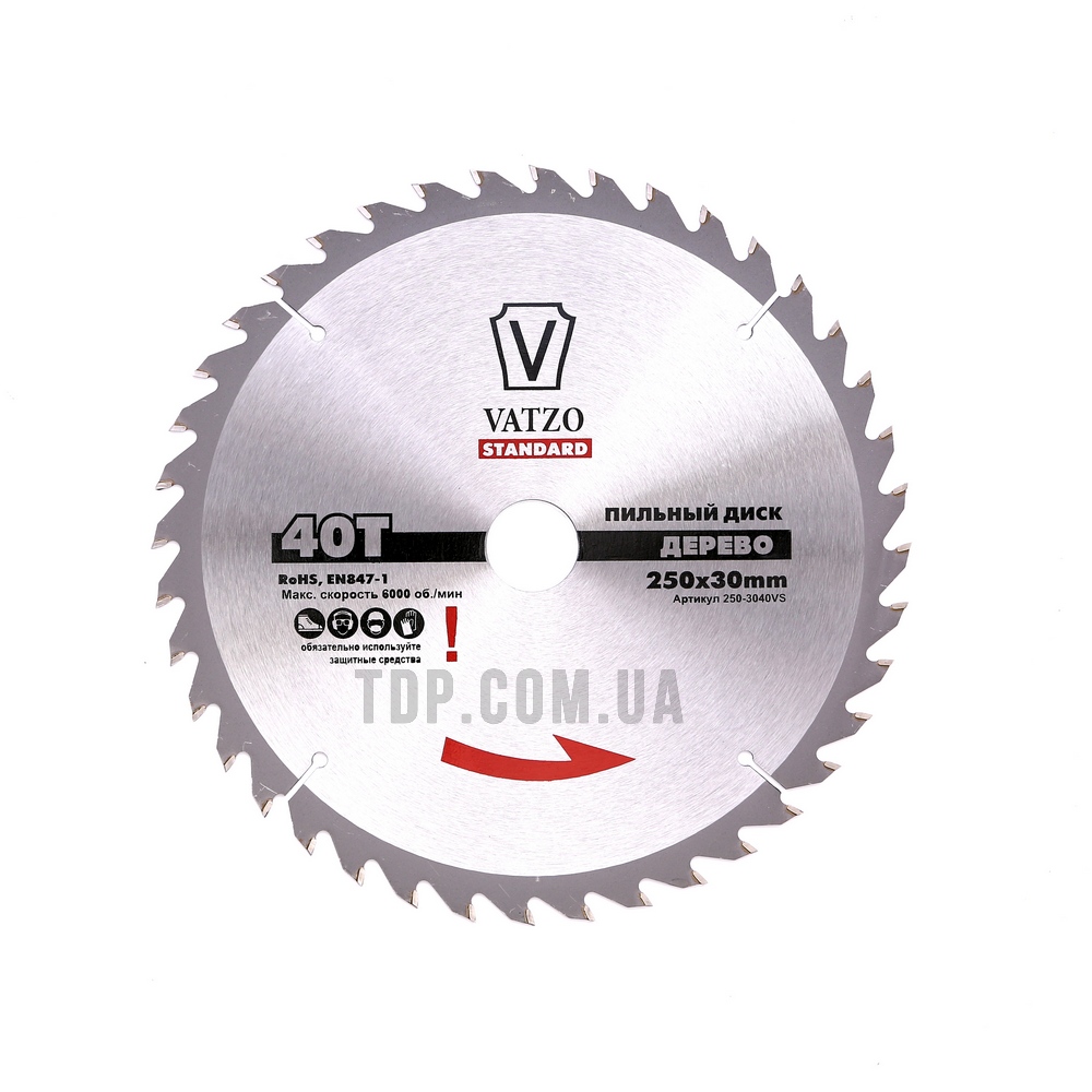 Оснастка Пильный диск по дереву VATZO 216x30x60z 
