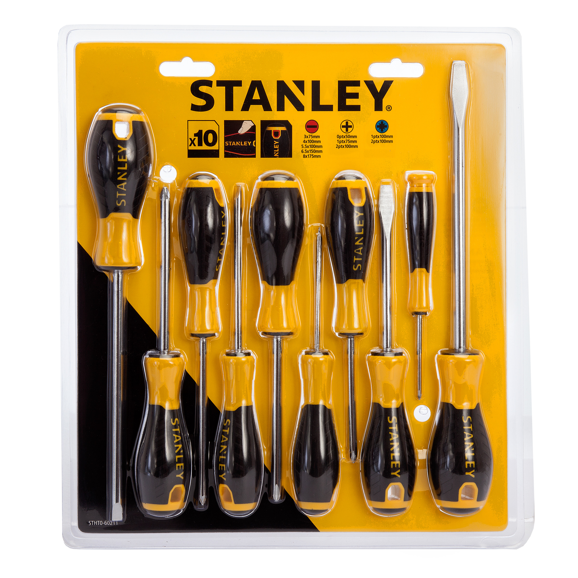 Набор отверток STANLEY "ESSENTIAL", 10 штук (STHT0-60211)