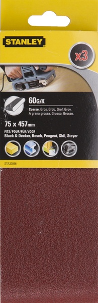 Шлифлента STANLEY 75х457мм 60G (STA33096)