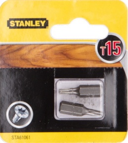 Биты и адаптеры Бита STANLEY T15*25 мм, 2 шт (STA61061)