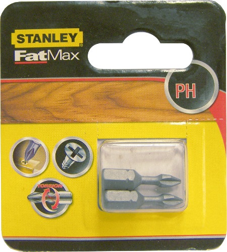 Биты и адаптеры Бита усиленная STANLEY TORSION PH1, 2 шт (STA62020)