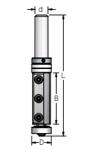 Оснастка Фреза кромочная прямая со сменными ножами WPW d12 D19 h50 L118 (FPM1922)