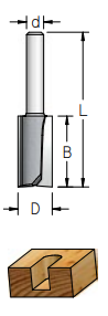 Фреза прямая пазовая WPW d8 D18 h19 L51 (P231805)
