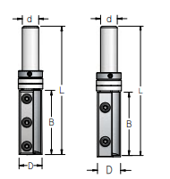 Фреза кромочная прямая со сменными ножами WPW d12 D19 h50 L100 (PFM8192)