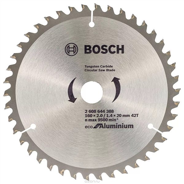 Оснастка Пильный диск BOSCH 160x20/16x42z ECO for Aluminium (2608644388)