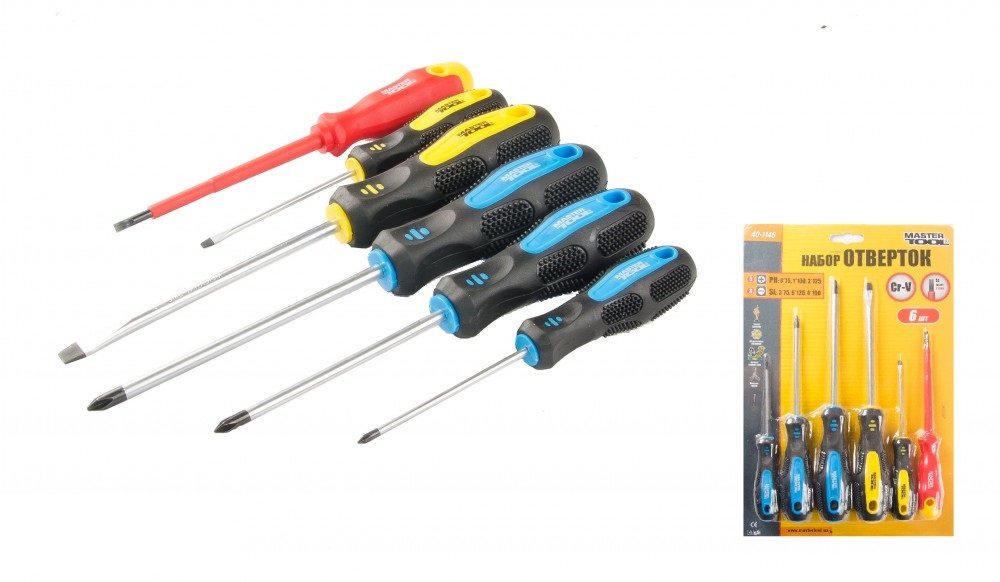 Ручной инструмент Набор отверток  Master TOOL 6 шт  (40-1146)