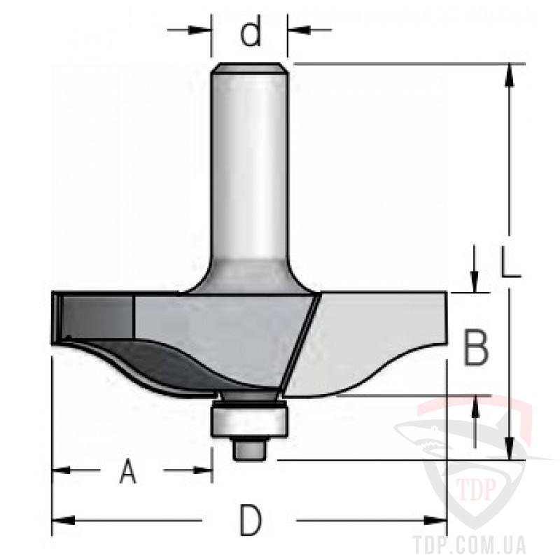 Концевые фрезы Фреза для изготовления филенки WPW D85.7 h16 L75 d12 (RK18002)