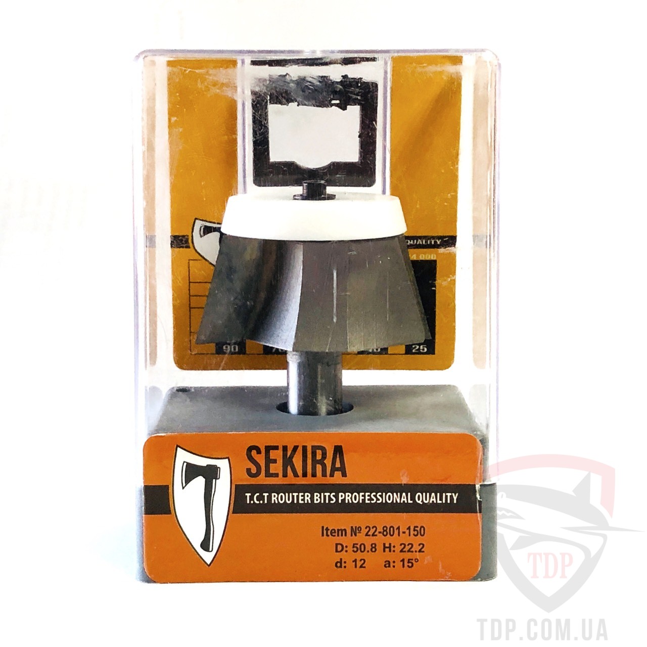 Фреза SEKIRA D50.8 O15 H22.2 d12 кромочная конусная (801-150-22)