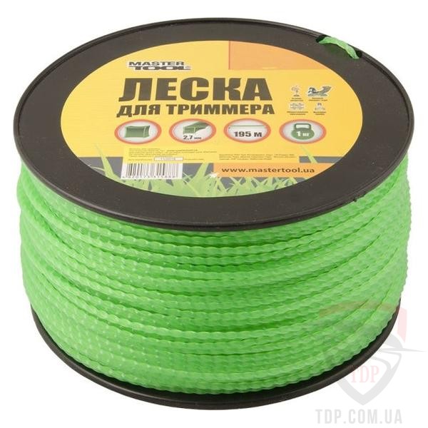 Садовая техника Леска MASTER TOOL для триммера крученный квадрат 2.7мм x 195м 1кг (19-1727)