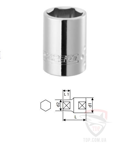 Ручной инструмент Головка торцевая Stanley Expert шестигранная 3/8" 23 мм (E030952)
