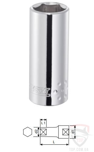 Ручной инструмент Головка торцевая Stanley Expert шестигранная 3/8" 22 мм удлиненная (E031515)