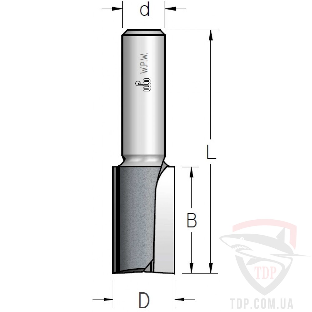 Оснастка Фреза пазовая двузубая WPW D25 d8 L70 h25 (P242505XK)