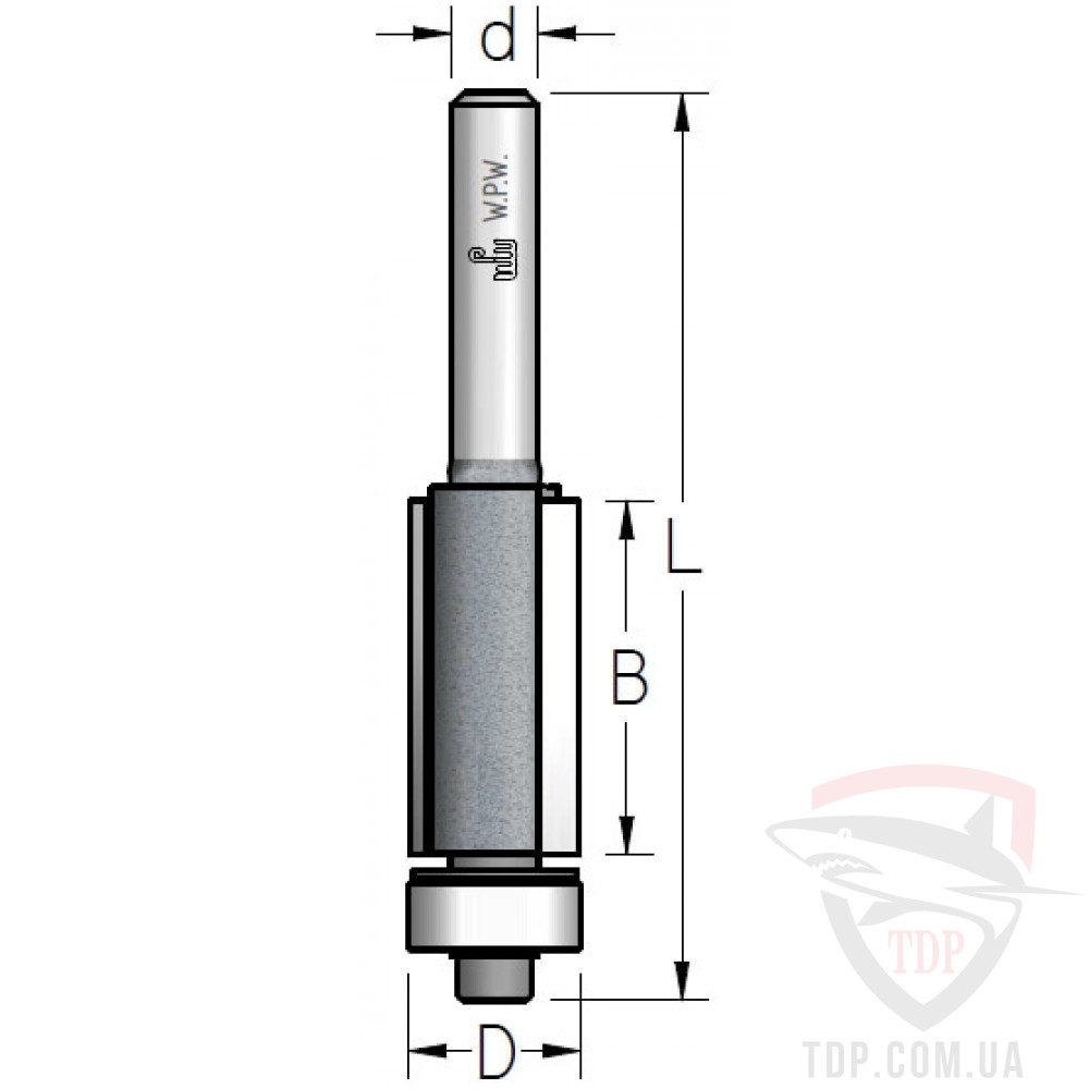 Оснастка Фреза кромкова пряма W.P.W D9.5 d6 L67 h32 (F250953)