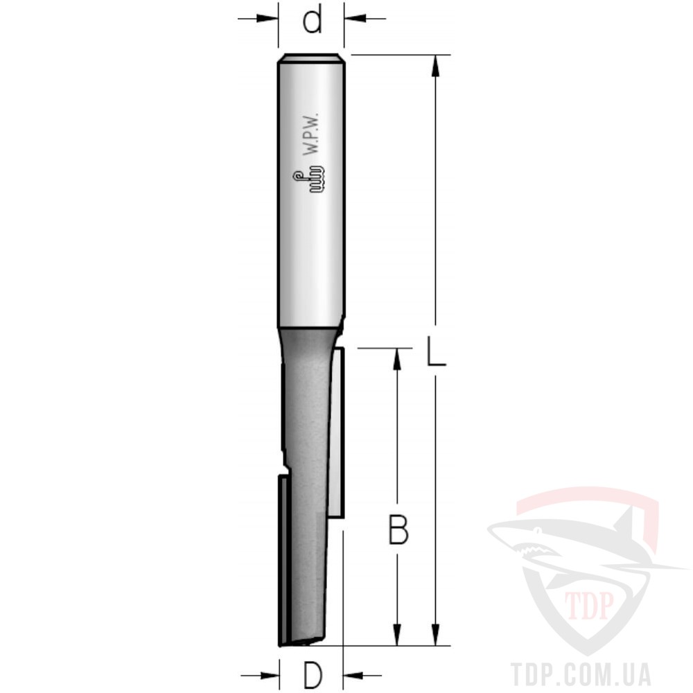 Оснастка Фреза пазова пряма W.P.W D12.7 d12 L114 h57 (ST91272)