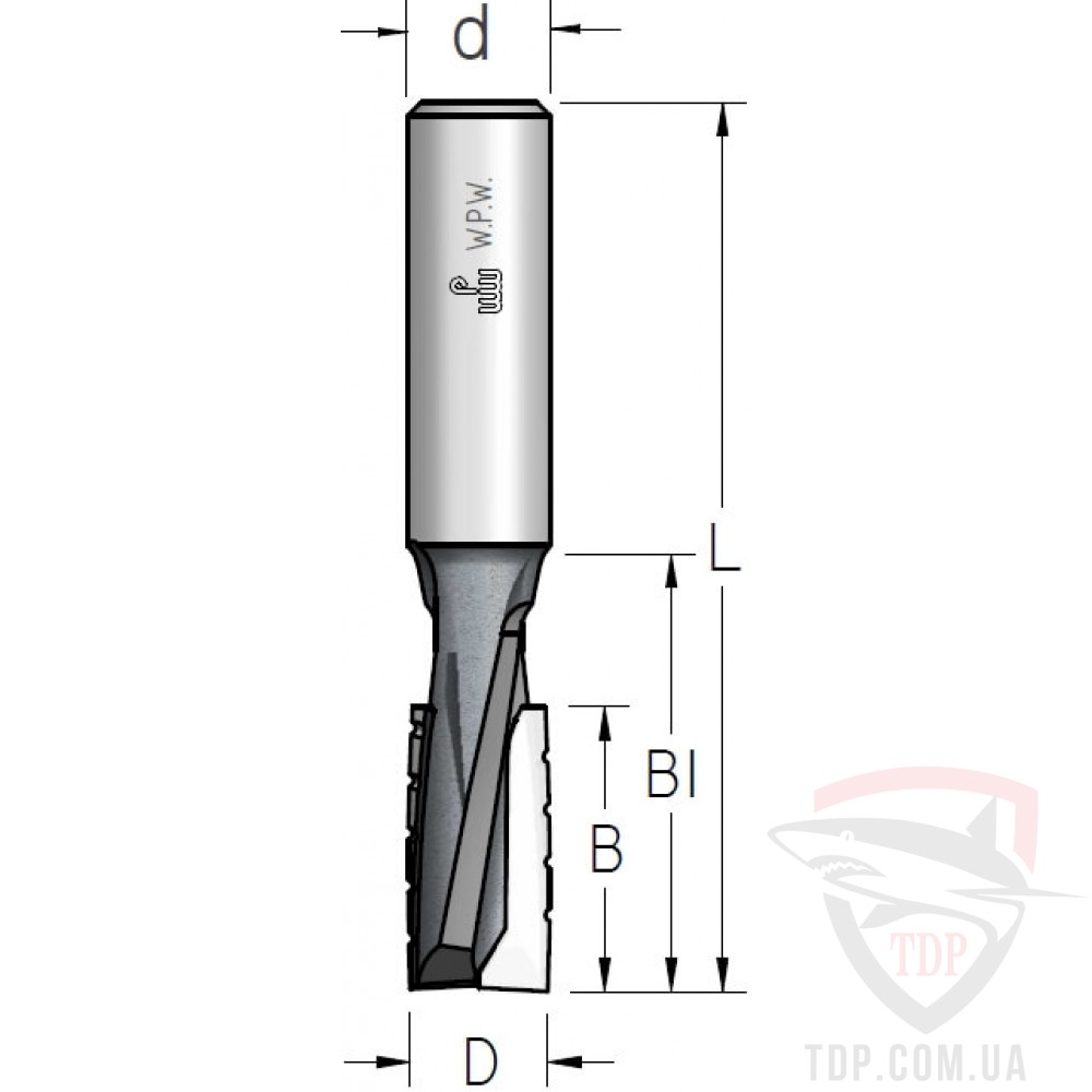 Оснастка Фреза пазова аксіальна W.P.W Up-Shear D13 d12 L105 h55 (UB27132)