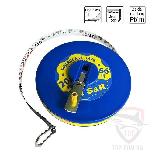 Рулетки Рулетка S&R FIBERGLASS TAPE 20м x 13мм (422920013)