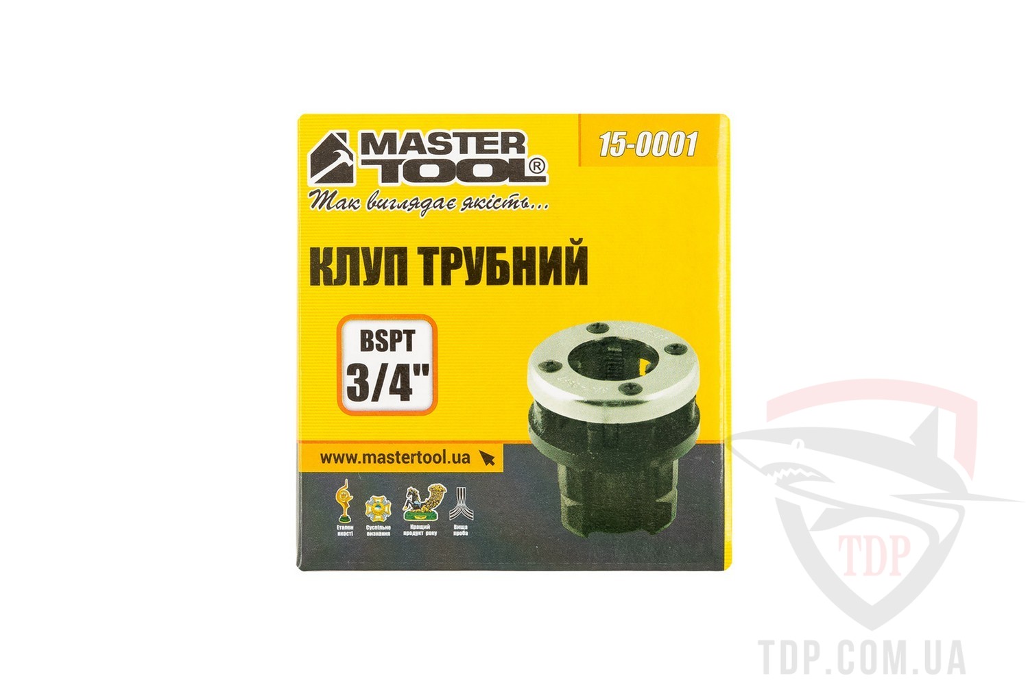 Клуп трубний для нарізання різьби MASTERTOOL BSPT 3/4" 15-0001 - Фото №2