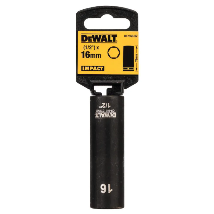 Ручной инструмент Головка торцевая ударная DeWALT IMPACT 16 мм DT7550