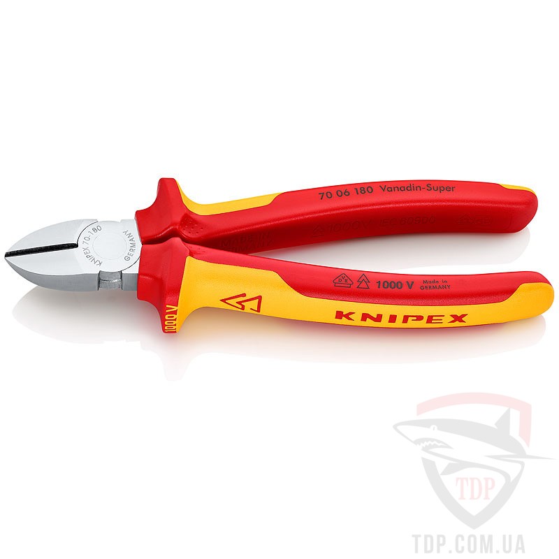 Ручной инструмент Кусачки боковые Knipex 180 мм (70 06 180)