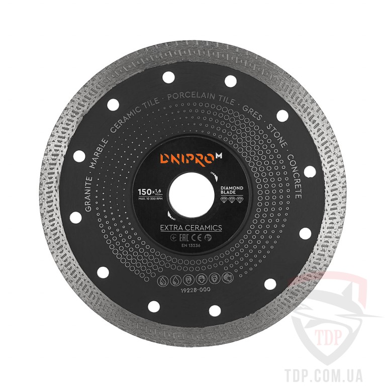 Алмазные диски Алмазный диск Dnipro-M Extra-Ceramics 150х22.2х1.6 мм