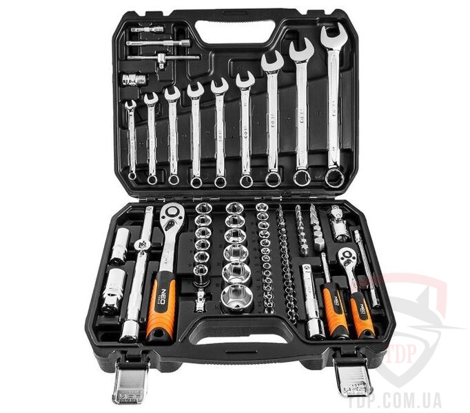 Набор торцевых головок NEO 1/4" 1/2" 82 шт (08-672)