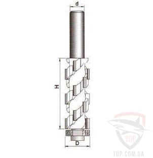 Оснастка Фреза кромочная прямая Sekira D21 d12 h60 кукуруза (025-216-22)