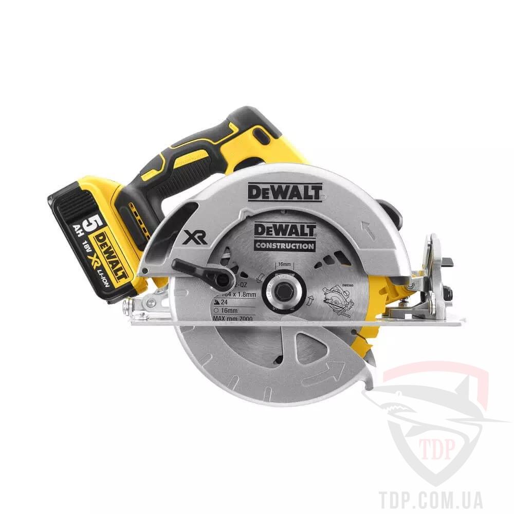 Пила дискова акумуляторна DeWALT XR Li-Ion 18В (DCS570P2) - Фото №2