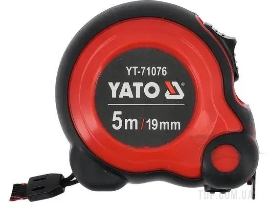 Рулетка YATO 5 м x 19 мм з подвійним блокуванням (YT-71076)