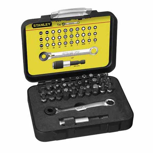 Набор бит Stanley "EXPERT LINE", 32 шт +накидной ключ и держатель (1-13-905)