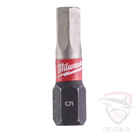 Биты и адаптеры Біта Milwaukee Shockwave 30xLife HEX5 25мм 2шт (4932430896)
