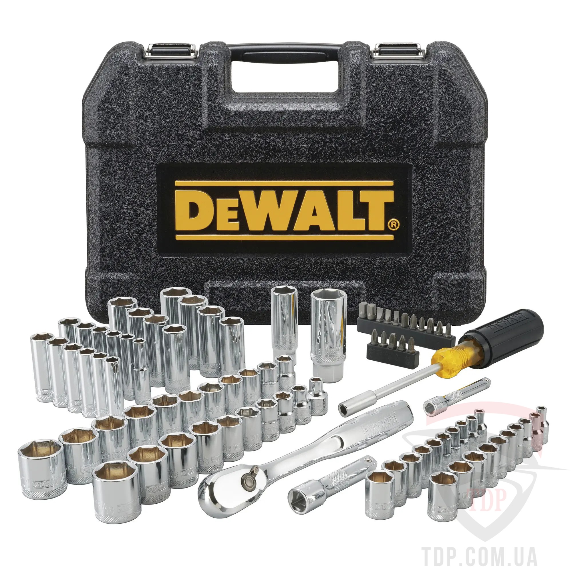 Наборы инструментов Набір головок та біт DeWALT 1/4" та 3/8" 84 предмети (DWMT81531-1)