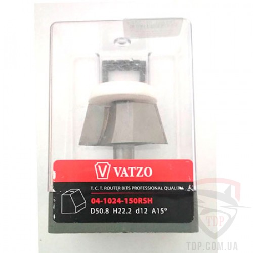 Оснастка Фреза кромочная конусная Vatzo по искусственному камню D50.8 d12 h22.5