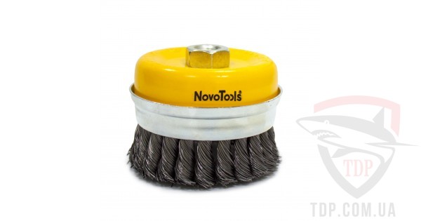 Оснастка Щетка торцевая NovoTools 75 мм плетеная сталь с кольцом