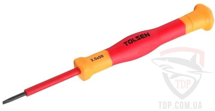 Ручной инструмент Викрутка діелектрична Tolsen Premium VDE 2.5x50мм (V31425)