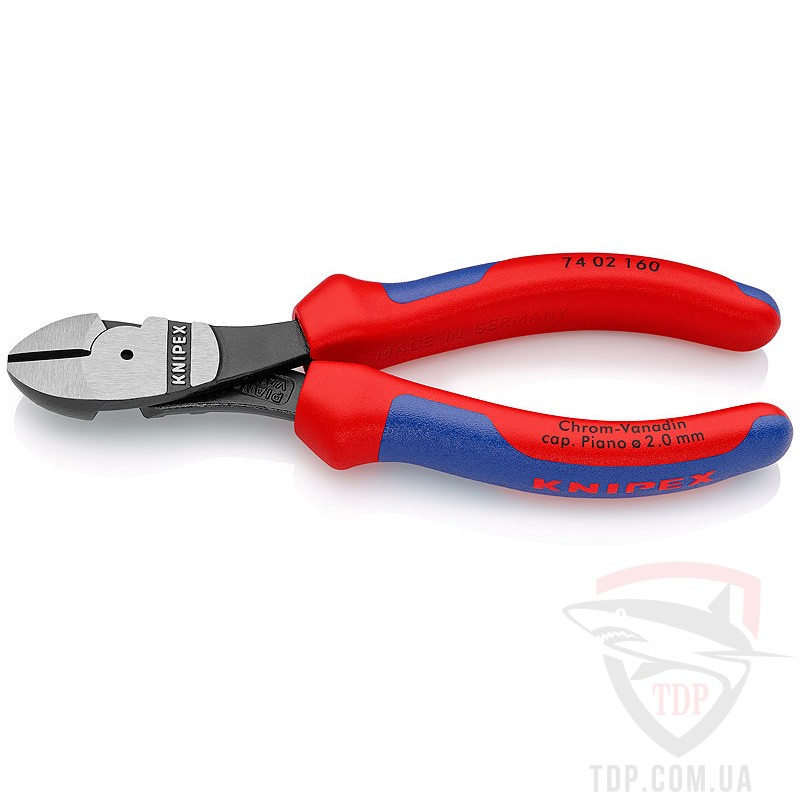 Ручной инструмент Кусачки боковые Knipex особой мощности 160 мм (74 02 160)