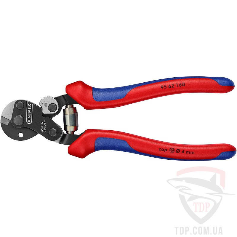 Ручной инструмент Ножницы для резки особо прочного проволочного троса Knipex (95 62 160)
