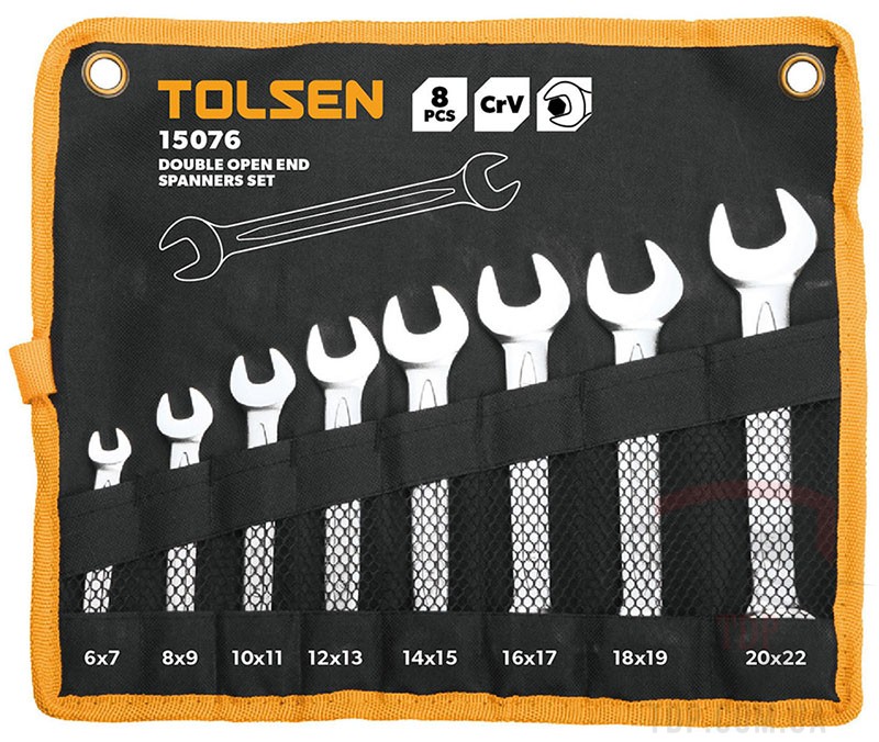Набор ключей рожковых в чехле 8 штук TOLSEN (T15076)