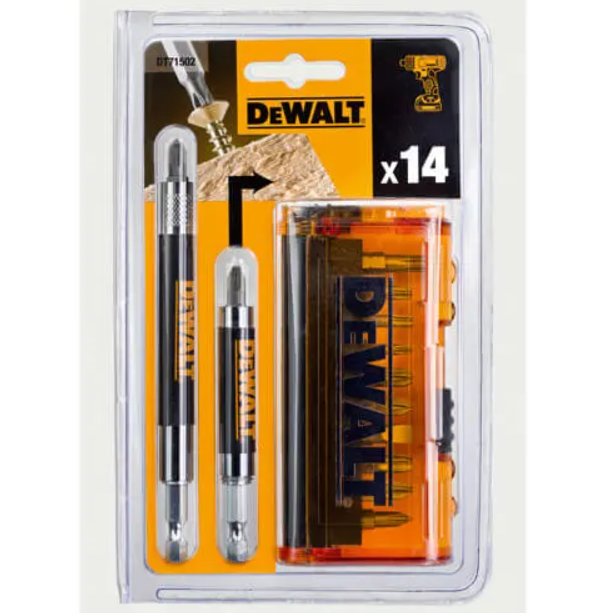 Биты и адаптеры Набор бит DeWALT 25 мм 14 шт (DT71502)