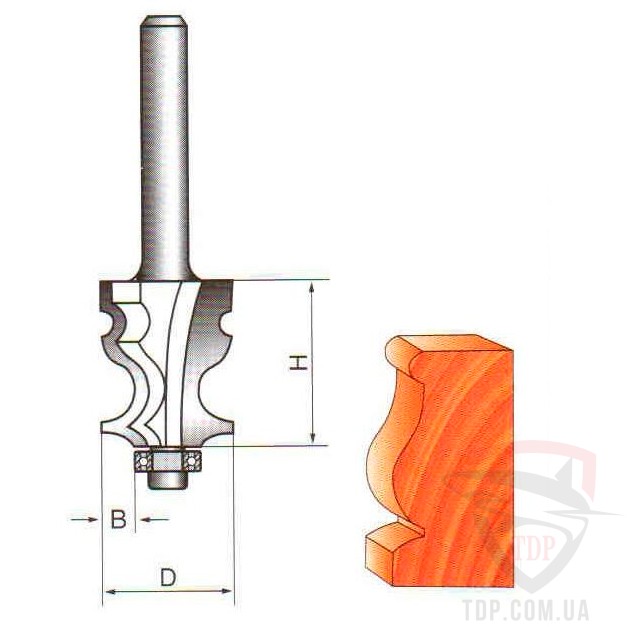 Концевые фрезы Фреза кромочная фигурная Sekira D27 d12 h42 (094-270-22)