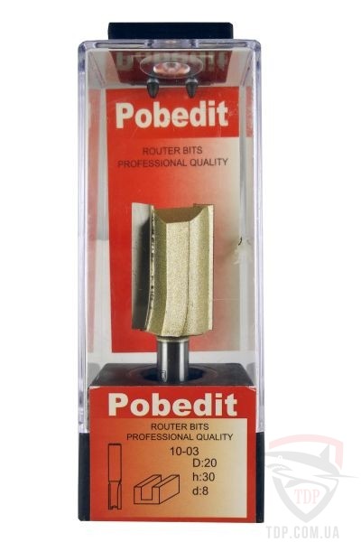 Оснастка Фреза пазова пряма POBEDIT 1003 D20 d8 L65 h30