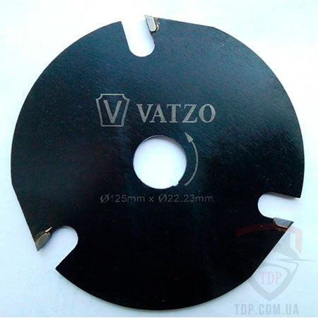 Оснастка Универсальный диск Vatzo Standart 125х22.2х3z для болгарки