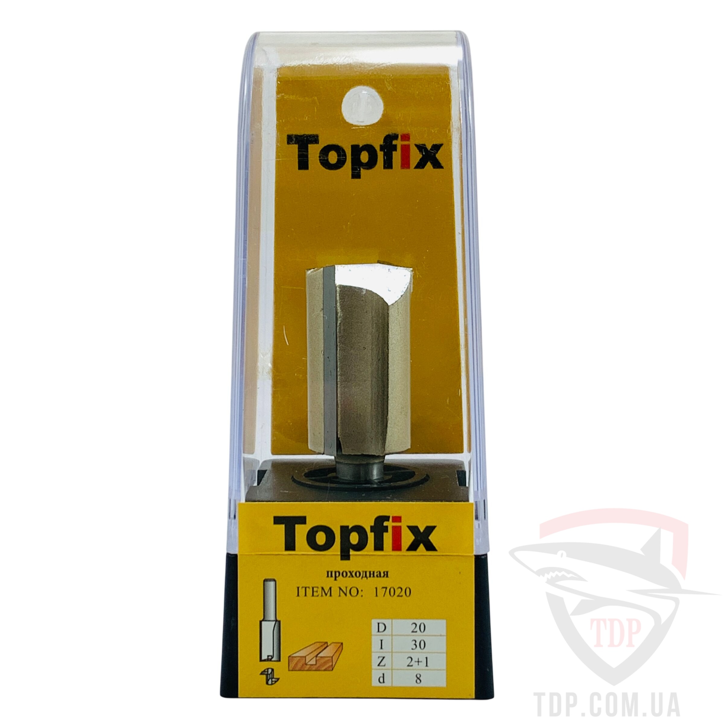 Фреза пазова пряма Topfix 1007 D20 d8 L62 h30 z2 (17020) - Фото №4