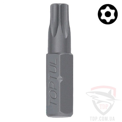 Биты и адаптеры Бита 1/4" TORX T10х25 мм с отверстием TOPTUL (FSGA0810)  