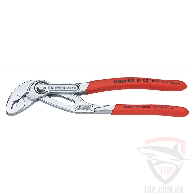 Ручной инструмент Высокотехнологичные сантехнические клещи Knipex Cobra хромированные (87 03 180)